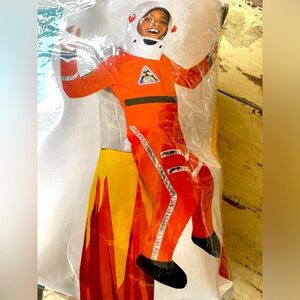 ILLUSION ASTRONAUT Costume, Child Medium 8-10, Tunic w/ Attached Legs & Helmet